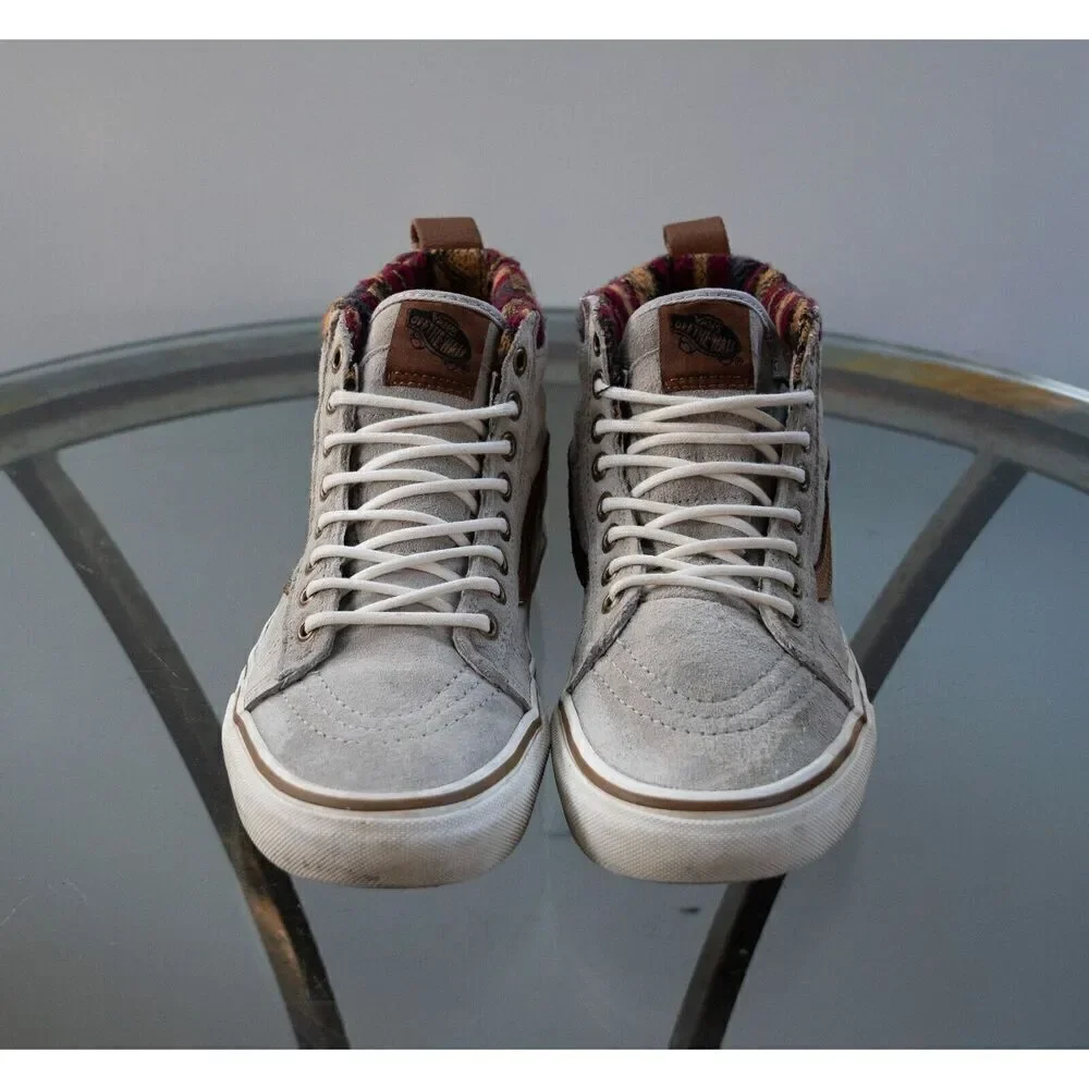 VANS SK8-Hi MTE Scotchgard Gray Tan Suede Hi‎ Top Mens 6.5 / Women 8